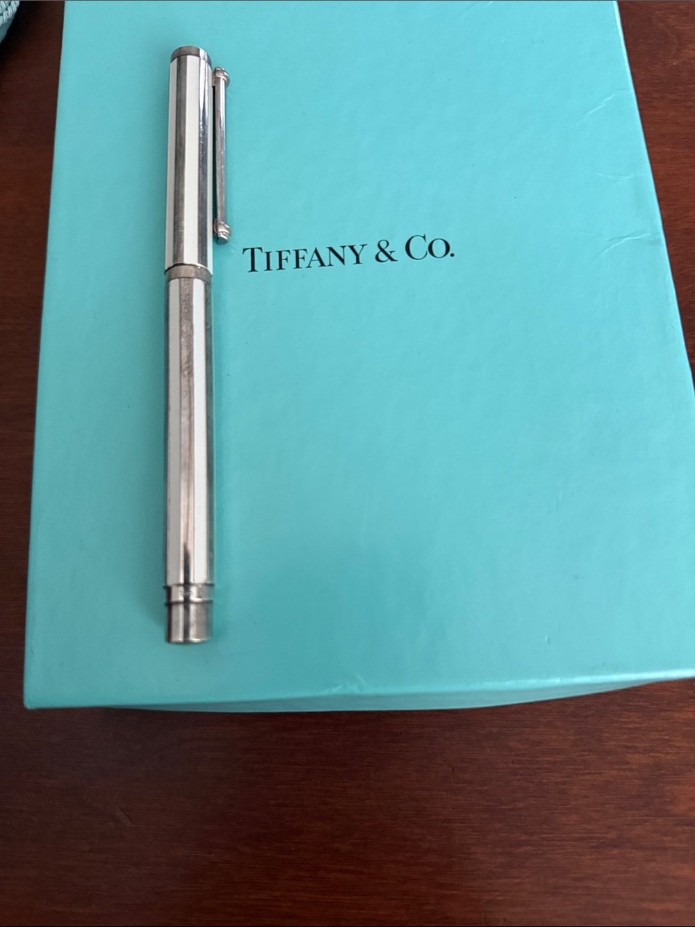 Tiffany & Co. Atlas Silver Pen on Tiffany Blue Box